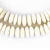 Polished Saucer White Bone Beads (7mm)