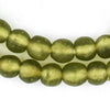 Olive Green Recycled Glass Beads (11mm)