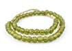 Olive Green Recycled Glass Beads (11mm) - The Bead Chest