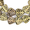 Triangle Leaf Brass Filigree Beads (8x20mm)