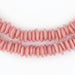 Salmon Pink Ashanti Glass Saucer Beads (8mm) - The Bead Chest