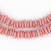 Salmon Pink Ashanti Glass Saucer Beads (8mm)