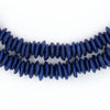 Cobalt Blue Ashanti Glass Saucer Beads (8mm)