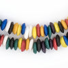 Rainbow Medley Ashanti Glass Saucer Beads (8mm)