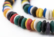 Rainbow Medley Ashanti Glass Saucer Beads (8mm) - The Bead Chest
