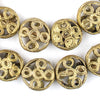 Circular Eye Brass Filigree Beads (10x21mm)