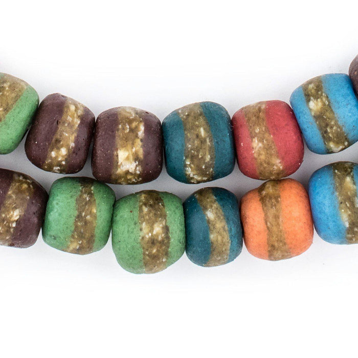 Mixed Kente Krobo Beads (14mm) - The Bead Chest