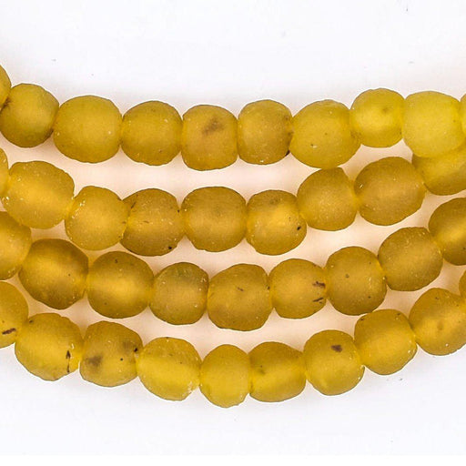 Tangerine Orange Recycled Glass Beads (7mm) - The Bead Chest