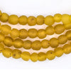 Tangerine Orange Recycled Glass Beads (7mm)