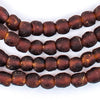 Purplish Brown Recycled Glass Beads (7mm)