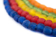 5 Strand Bundle: 7mm Recycled Glass Beads - The Bead Chest