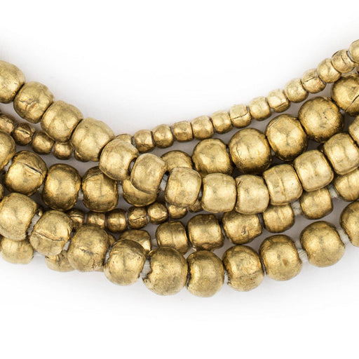 3 Strand Bundle: Ethiopian Round Brass Beads (4mm, 6mm, 8mm)