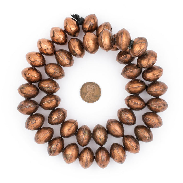 Ethiopian Copper Saucer Beads (20mm) - The Bead Chest