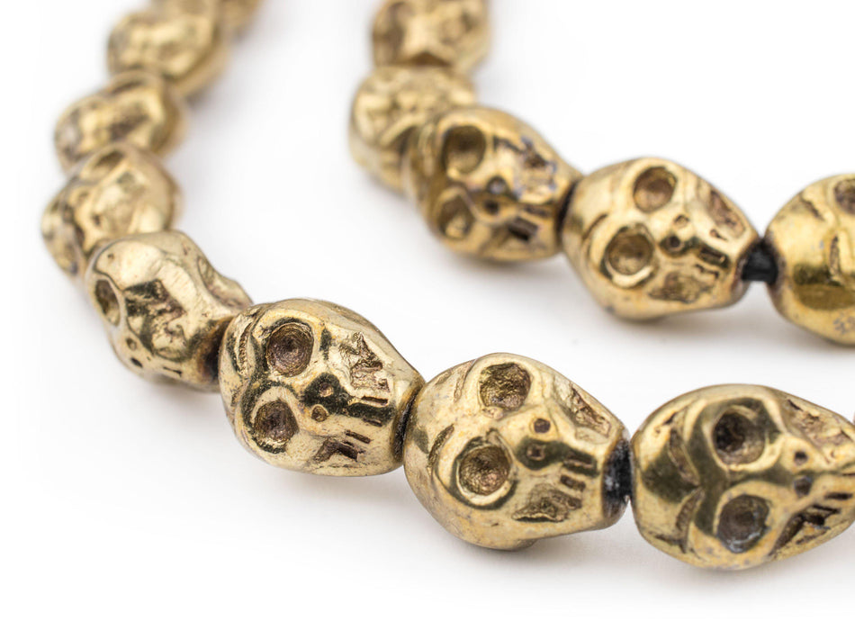 Brass Skull Beads (14x12mm) - The Bead Chest