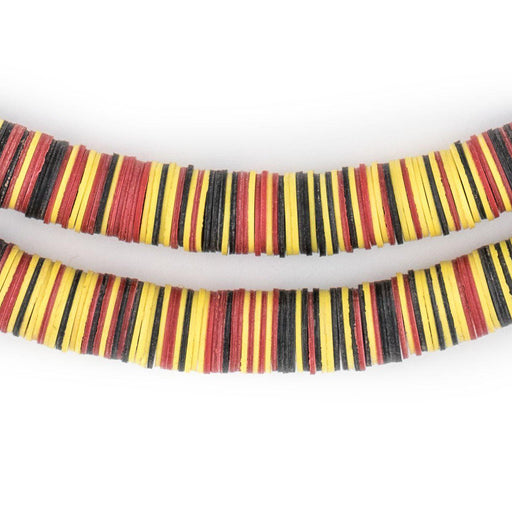 African Medley Vinyl Phono Record Beads (10mm) - The Bead Chest