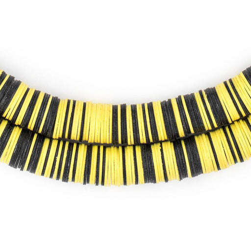 Bumblebee Medley Vinyl Phono Record Beads (10mm) - The Bead Chest
