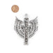 Angel Wings Ethiopian Silver Cross Pendant (80x60mm) - The Bead Chest