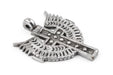 Angel Wings Ethiopian Silver Cross Pendant (80x60mm) - The Bead Chest