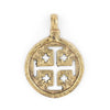 Jerusalem Ethiopian Brass Cross Pendant (70x50mm)