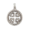Jerusalem Ethiopian Silver Cross Pendant (70x50mm)