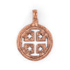 Jerusalem Ethiopian Copper Cross Pendant (70x50mm)