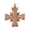 Harar Ethiopian Copper Cross Pendant (85x75mm)