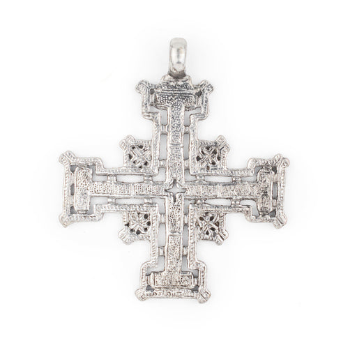 Harar Ethiopian Silver Cross Pendant (85x75mm)