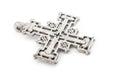 Harar Ethiopian Silver Cross Pendant (85x75mm) - The Bead Chest