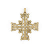 Harar Ethiopian Brass Cross Pendant (85x75mm)