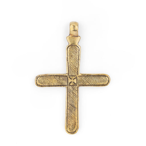 Addis Ethiopian Brass Cross Pendant (80x50mm)