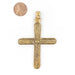 Addis Ethiopian Brass Cross Pendant (80x50mm) - The Bead Chest