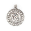 Silver Circular Om Pendant (52x43mm)