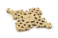 Dire Dawa Ethiopian Brass Cross Pendant (75x55mm) - The Bead Chest