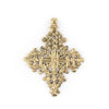 Dire Dawa Ethiopian Brass Cross Pendant (75x55mm)