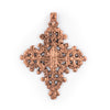 Dire Dawa Ethiopian Copper Cross Pendant (75x55mm)
