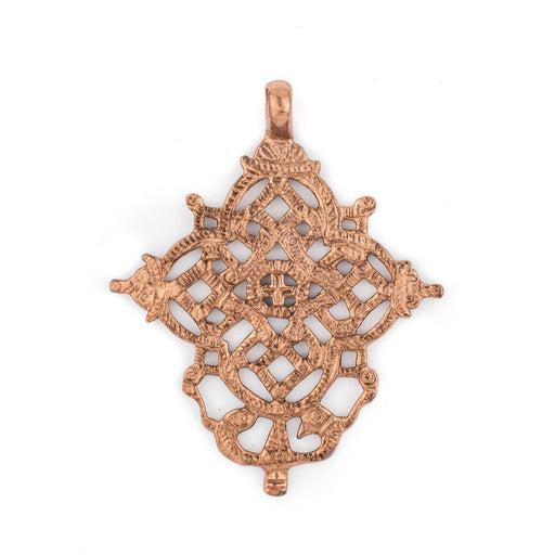 Dessie Ethiopian Copper Cross Pendant (85x70mm)