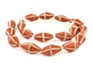 Coral Red Java French Cross Beads - The Bead Chest