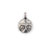 African Silver Mask Charm Pendant (19x14mm)