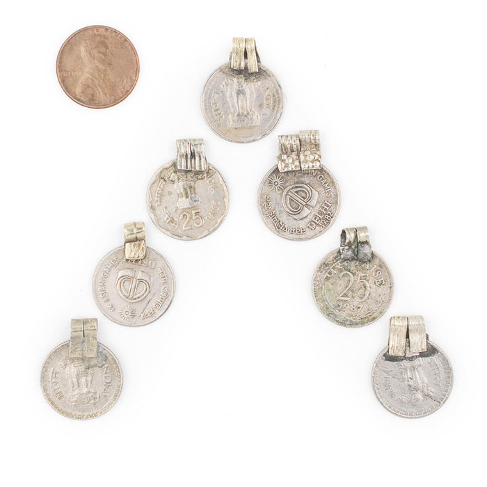 Authentic Indian Coin Pendants (Set of 8) - The Bead Chest