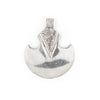 Silver Half Moon Tuareg Shield Pendant (63x51mm)