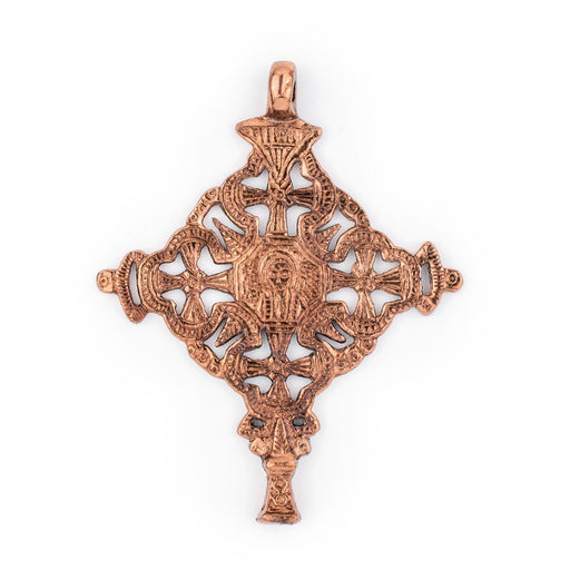 Gondar Ethiopian Copper Cross Pendant (100x80mm)