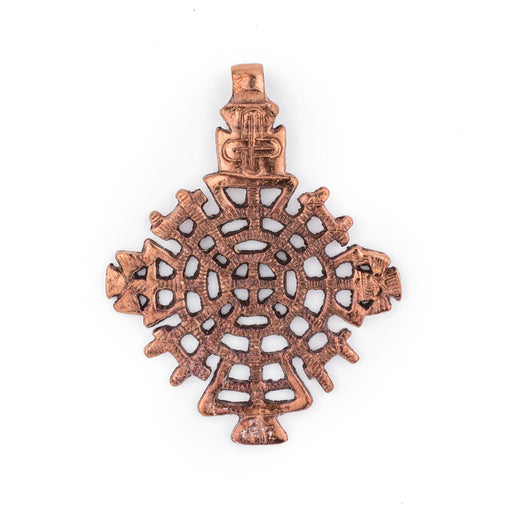 Awasa Ethiopian Copper Cross Pendant (65x50mm)