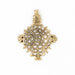 Awasa Ethiopian Brass Cross Pendant (65x50mm) - The Bead Chest