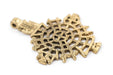 Awasa Ethiopian Brass Cross Pendant (65x50mm) - The Bead Chest
