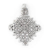 Awasa Ethiopian Silver Cross Pendant (65x50mm)