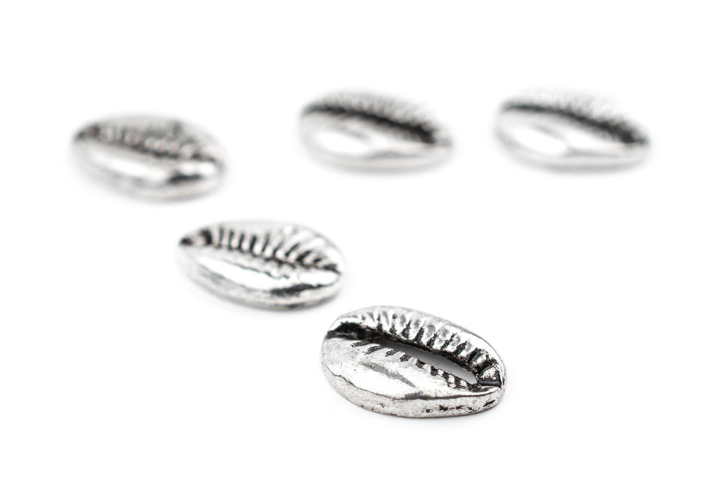 Antiqued Silver Cowrie Shell Beads (Set of 5) - The Bead Chest