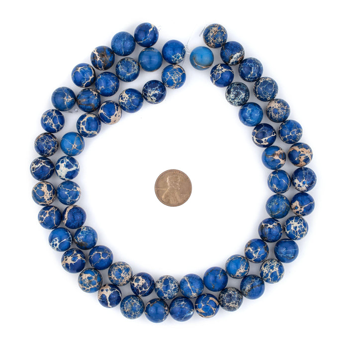 Blue Sea Sediment Jasper Beads (12mm) - The Bead Chest