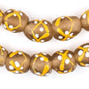 Venetian-Style Painted Mocha Recycled Glass Beads (11mm)
