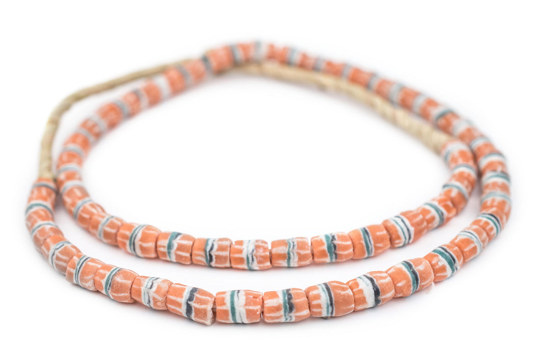 Tangerine Orange Strawstack Beads - The Bead Chest
