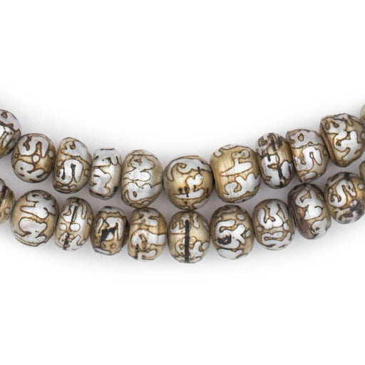 Carved Mother-of-Pearl Prayer Beads (7mm)